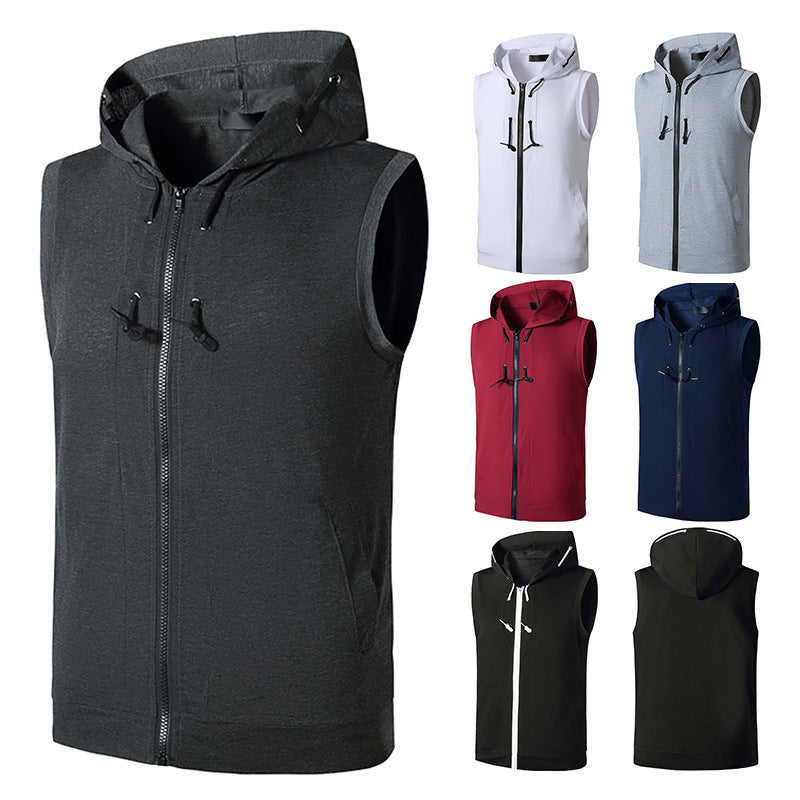 Hoodie vest mens best sale